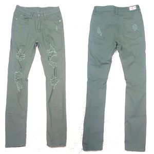 Machine Nouvelle Mode Distressed Army Green